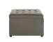 Sitztruhe >52827< in anthrazit, MDF, Textilgewebe - 58x42x39cm (BxHxT)