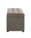 Sitztruhe >52827< in anthrazit, MDF, Textilgewebe - 58x42x39cm (BxHxT)