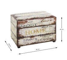 Sitztruhe >52922< in Motiv - 58x42x39cm (BxHxT)