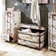 Sitztruhe >52922< in Motiv - 58x42x39cm (BxHxT)