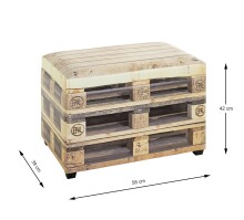 Sitztruhe >52925< in Motiv - 58x42x39cm (BxHxT)