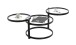 Couchtisch >64030< in schwarz, Metall, Sicherheitsglas - 50cm (D)