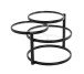 Couchtisch >64030< in schwarz, Metall, Sicherheitsglas - 50cm (D)