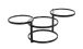 Couchtisch >64030< in schwarz, Metall, Sicherheitsglas - 50cm (D)