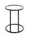 Beistelltisch >64535< in schwarz, Metall, Sicherheitsglas - 55x45cm (HxD)