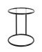 Beistelltisch >64535< in schwarz, Metall, Sicherheitsglas - 55x45cm (HxD)