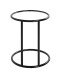 Beistelltisch >64535< in schwarz, Metall, Sicherheitsglas - 55x45cm (HxD)