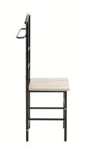 Herrendiener >81550< in eiche San Remo, schwarz, MDF, Metall - 46x109x46 (BxHxT)