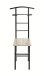 Herrendiener >81550< in eiche San Remo, schwarz, MDF, Metall - 46x109x46 (BxHxT)