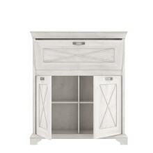 Kommode >Kashmir < in weiß,beige - 123x143,3x48,2cm (BxHxT)
