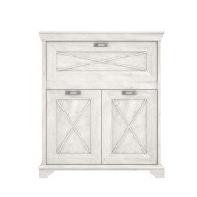 Kommode >Kashmir < in weiß,beige - 123x143,3x48,2cm (BxHxT)