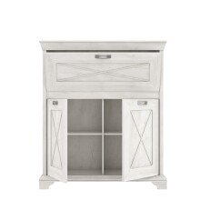 Kommode >Kashmir < in weiß,beige - 123x143,3x48,2cm (BxHxT)