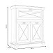 Kommode >Kashmir < in weiß,beige - 123x143,3x48,2cm (BxHxT)