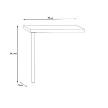 Eckverbindungsplatte >KEFLAVIK< in weiß, anthrazit - 75x74,1x75cm (BxHxT)