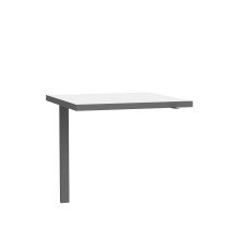 Eckverbindungsplatte >KEFLAVIK< in weiß, anthrazit - 75x74,1x75cm (BxHxT)