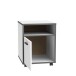 Rollcontainer >KEFLAVIK< in weiß, anthrazit - 49,8x64,6x52,2cm (BxHxT)
