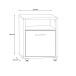 Rollcontainer >KEFLAVIK< in weiß, anthrazit - 49,8x64,6x52,2cm (BxHxT)