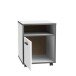 Rollcontainer >KEFLAVIK< in weiß, anthrazit - 49,8x64,6x52,2cm (BxHxT)