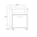 Rollcontainer >KEFLAVIK< in weiß, anthrazit - 49,8x64,6x52,2cm (BxHxT)