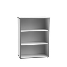 Regal >KEFLAVIK< in weiß, anthrazit - 84,5x115,1x41,5cm (BxHxT)