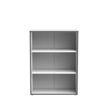 Regal >KEFLAVIK< in weiß, anthrazit - 84,5x115,1x41,5cm (BxHxT)