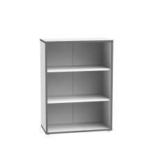 Regal >KEFLAVIK< in weiß, anthrazit - 84,5x115,1x41,5cm (BxHxT)