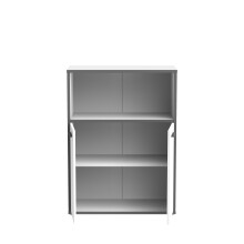 Regal >KEFLAVIK< in weiß, anthrazit - 84,5x115,1x41,5cm (BxHxT)