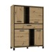 Highboard >Trondheim < in Klarglas - 120,4x161x41,5cm (BxHxT)