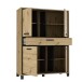 Highboard >Trondheim < in Klarglas - 120,4x161x41,5cm (BxHxT)