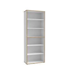 Aktenregal >Keflavik< in braun,weiß - 84,5x226,5x41,5cm (BxHxT)