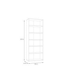 Aktenregal >Keflavik< in braun,weiß - 84,5x226,5x41,5cm (BxHxT)