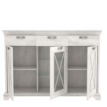 Vitrine >Kashmir < in Klarglas - 177,7x127,7x48,3cm (BxHxT)
