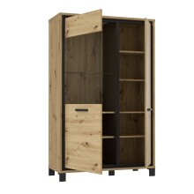 Highboard >Trondheim < in Klarglas - 101,4x161x41,5cm (BxHxT)