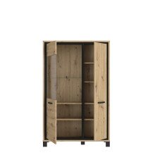 Highboard >Trondheim < in Klarglas - 101,4x161x41,5cm (BxHxT)