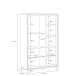 Highboard >Trondheim < in Klarglas - 101,4x161x41,5cm (BxHxT)