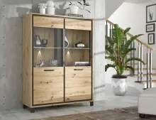 Highboard >Trondheim< in schwarz,braun -...