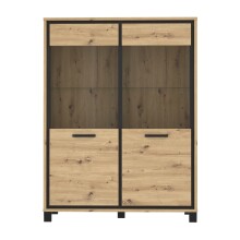 Highboard >Trondheim< in schwarz,braun -...