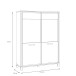 Highboard >Trondheim< in schwarz,braun - 121,4x161x41,5cm (BxHxT)