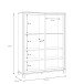Highboard >Trondheim< in schwarz,braun - 121,4x161x41,5cm (BxHxT)