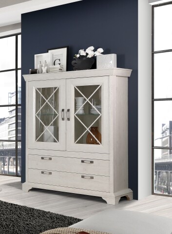Vitrine >Kashmir < in Klarglas - 123x162,3x48,2cm (BxHxT)