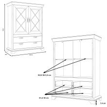 Vitrine >Kashmir < in Klarglas - 123x162,3x48,2cm (BxHxT)