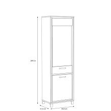 Vitrine >Trondheim< in Klarglas - 64,4x209x41,5cm (BxHxT)