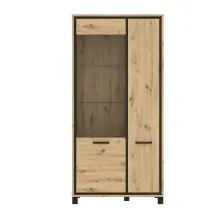Highboard >Trondheim< in schwarz,braun -...