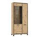 Highboard >Trondheim< in schwarz,braun - 101,4x209x41,5cm (BxHxT)