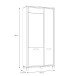 Highboard >Trondheim< in schwarz,braun - 101,4x209x41,5cm (BxHxT)