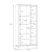 Highboard >Trondheim< in schwarz,braun - 101,4x209x41,5cm (BxHxT)
