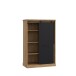Highboard >Kaszimiro< in braun,schwarz - 103,4x160,2x52cm (BxHxT)