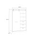 Highboard >Kaszimiro< in braun,schwarz - 103,4x160,2x52cm (BxHxT)