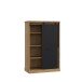 Highboard >Kaszimiro< in braun,schwarz - 103,4x160,2x52cm (BxHxT)