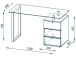 Schreibtisch >Cinty< in Weiß/Hochglanz aus Metall - 130x75x60cm (BxHxT)